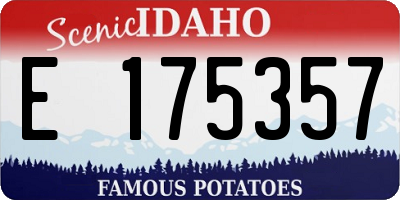ID license plate E175357