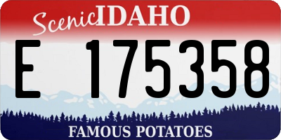 ID license plate E175358