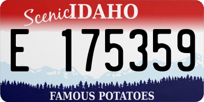 ID license plate E175359