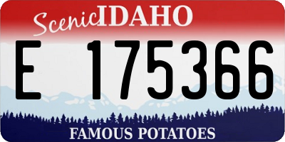 ID license plate E175366