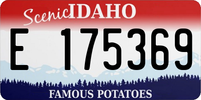 ID license plate E175369