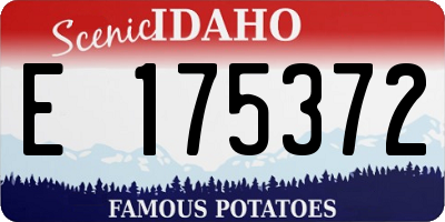 ID license plate E175372