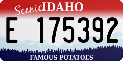 ID license plate E175392
