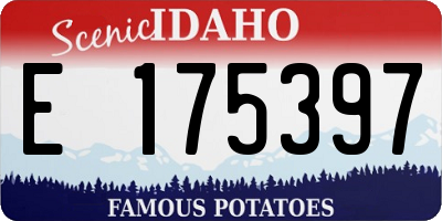 ID license plate E175397