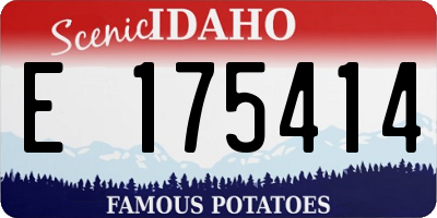ID license plate E175414