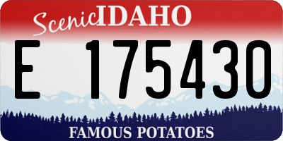 ID license plate E175430