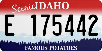 ID license plate E175442
