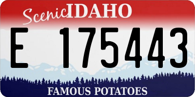 ID license plate E175443