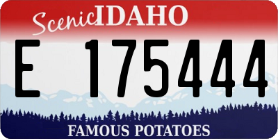 ID license plate E175444