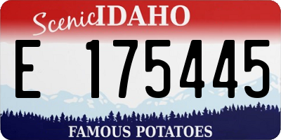 ID license plate E175445
