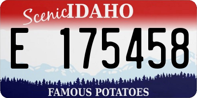 ID license plate E175458