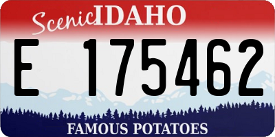 ID license plate E175462