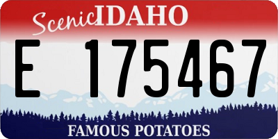ID license plate E175467