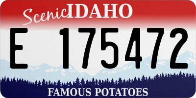 ID license plate E175472