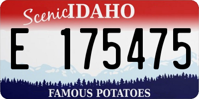 ID license plate E175475