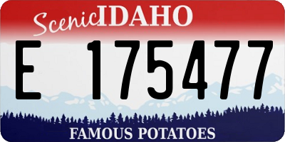 ID license plate E175477