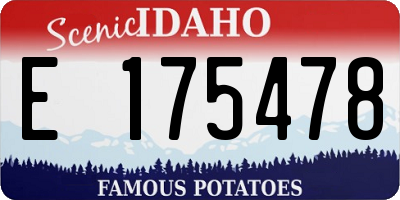 ID license plate E175478