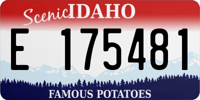 ID license plate E175481
