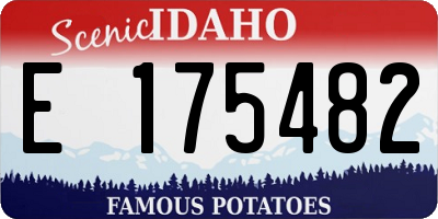 ID license plate E175482