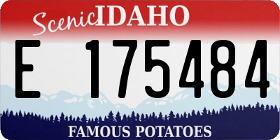 ID license plate E175484