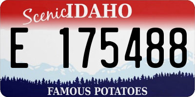 ID license plate E175488