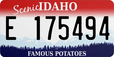 ID license plate E175494