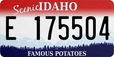 ID license plate E175504