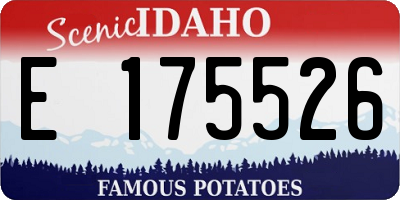 ID license plate E175526