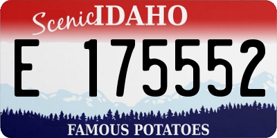 ID license plate E175552