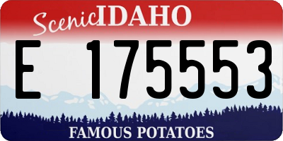 ID license plate E175553