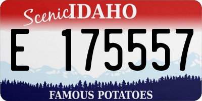 ID license plate E175557