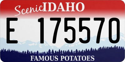 ID license plate E175570