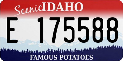 ID license plate E175588