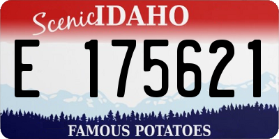 ID license plate E175621