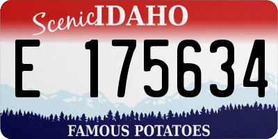 ID license plate E175634