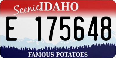 ID license plate E175648