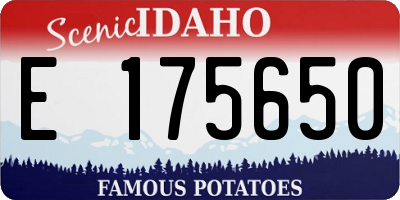 ID license plate E175650