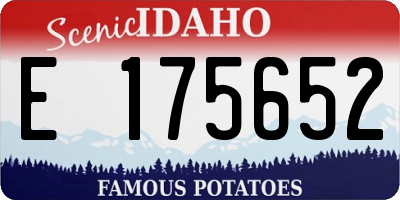 ID license plate E175652