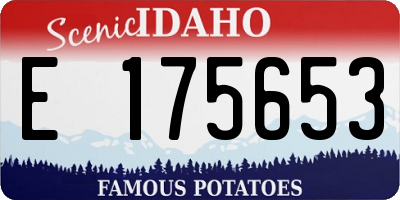 ID license plate E175653