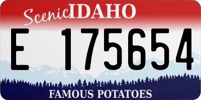 ID license plate E175654