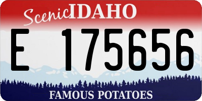 ID license plate E175656