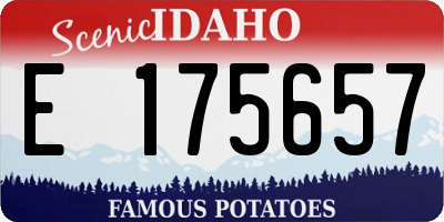 ID license plate E175657