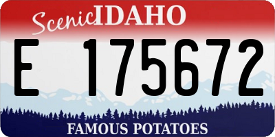ID license plate E175672