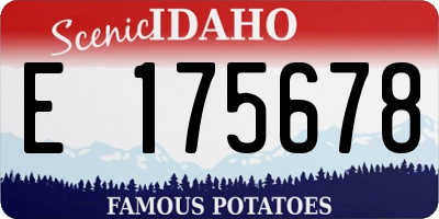 ID license plate E175678