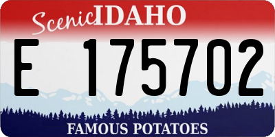 ID license plate E175702