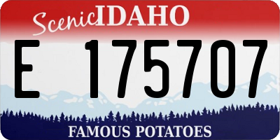 ID license plate E175707