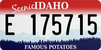 ID license plate E175715