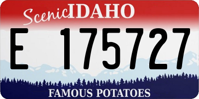 ID license plate E175727