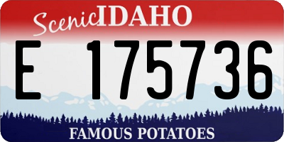 ID license plate E175736