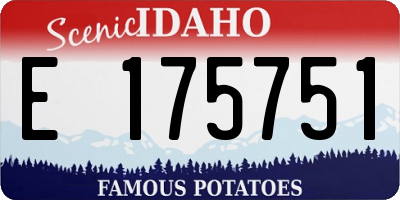 ID license plate E175751
